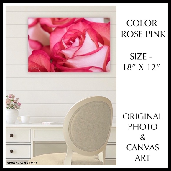 BEAUTIFUL FLORAL BOHO ROSE WALL ART DECOR A2C - Picture 3 of 11